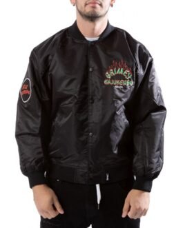 Grimey Destroy All Fear Reversible Bomber Satin Jacket