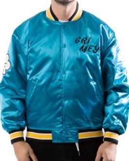 Grimey Destroy All Fear Reversible Bomber Satin Jacket