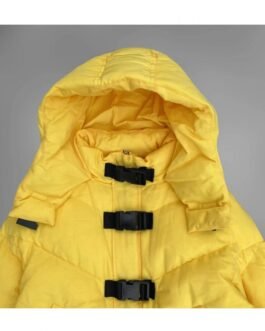 Growing Pains Bondage Puffer Yellow Hooded Jacket