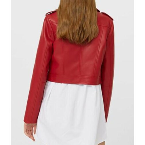 Grown-Ish Justine Skye Red Leather Jacket - Image 3