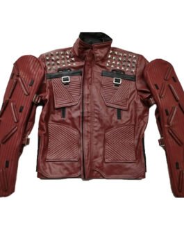 Star Lord Guardians of The Galaxy Game Red Leather Jacket