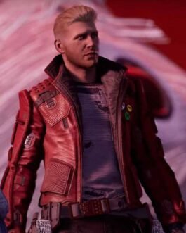 Star Lord Guardians of The Galaxy Game Red Leather Jacket