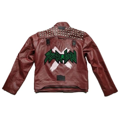Star Lord Guardians of The Galaxy Game Red Leather Jacket - Image 3