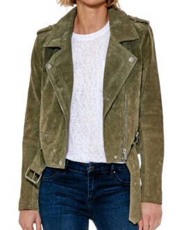 You Guinevere Beck Green Suede Jacket
