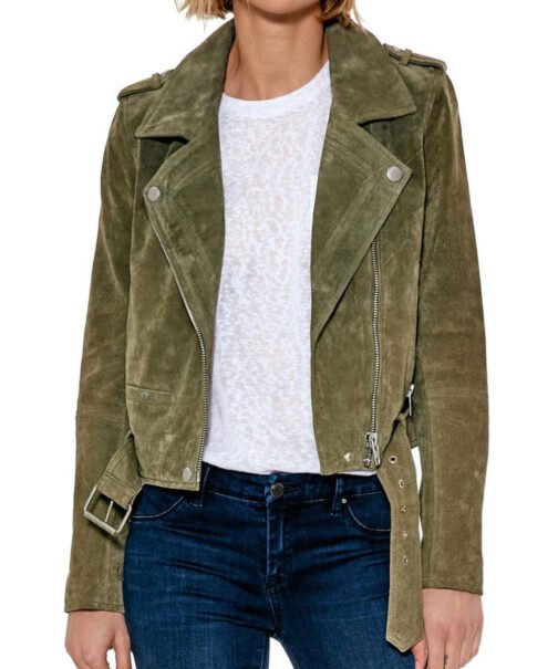 You Guinevere Beck Green Suede Jacket