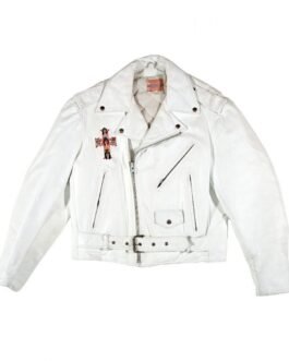 Guns N Roses Axl Rose White Leather Jacket