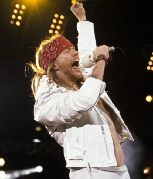 Guns N Roses Axl Rose White Leather Jacket - Image 9