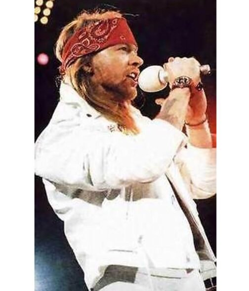 Guns N Roses Axl Rose White Leather Jacket - Image 6