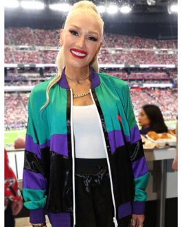 Gwen Stefani Super Bowl LVIII Color Block Jacket