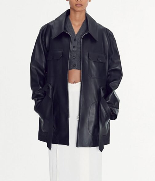 Song Hye Kyo Now We Are Breaking Up Black Leather Jacket - Image 5