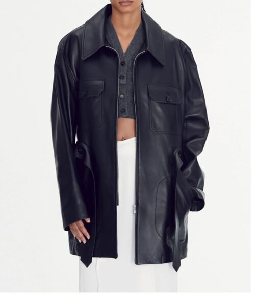 Song Hye Kyo Now We Are Breaking Up Black Leather Jacket - Image 7