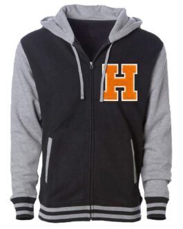 Varsity Haddonfield Zip Up Black and Gray Hoodie