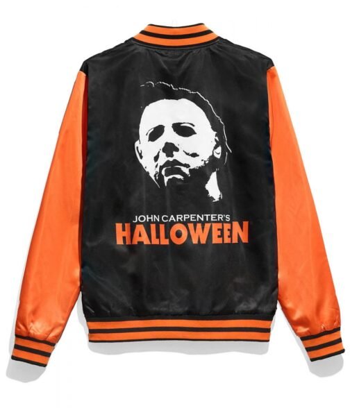 1978 Halloween Satin Black and Orange Jacket - Image 2