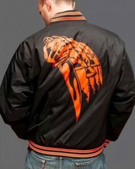 Halloween 78 Bomber Black Satin Jacket