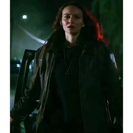 Andi Matichak Halloween Ends Leather Jacket