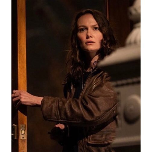 Andi Matichak Halloween Ends Leather Jacket - Image 2