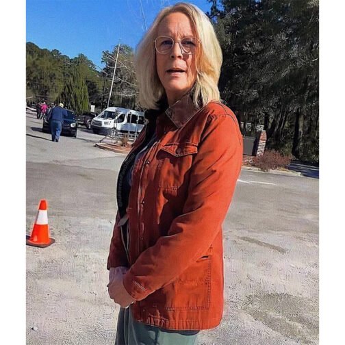 Jamie Lee Curtis Halloween Ends Brown Jacket - Image 2