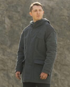 Halo Ryan Mcparland Grey Hooded Coat
