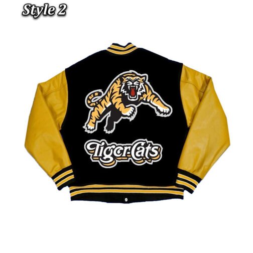 Hamilton Tiger-Cats Black and Yellow Varsity Jacket - Image 4