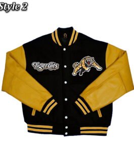 Hamilton Tiger-Cats Black and Yellow Varsity Jacket