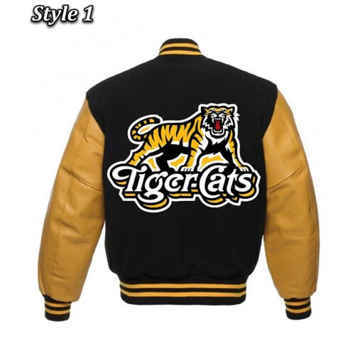 Hamilton Tiger-Cats Black and Yellow Varsity Jacket - Image 3