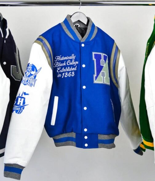 Varsity Hampton University Motto 2.0 Royal Blue Jacket - Image 3