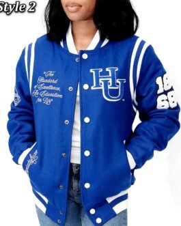 Hampton University Royal Varsity Wool Jacket