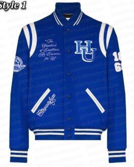 Hampton University Royal Varsity Wool Jacket