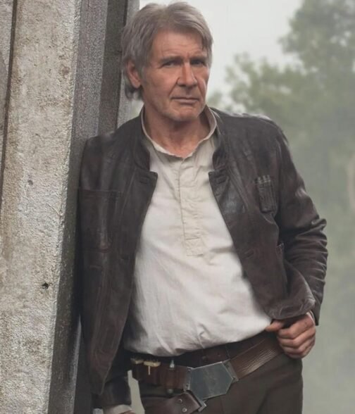 Harrison Ford Star Wars TFA Brown Leather Jacket - Image 6
