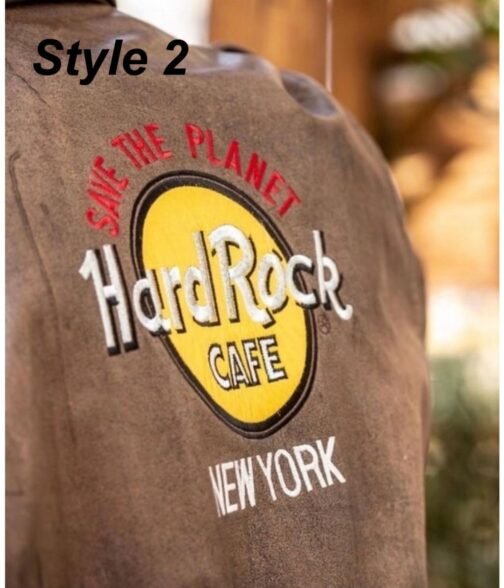 Hard Rock Cafe Save The Planet Leather Jacket - Image 8
