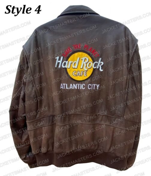 Hard Rock Cafe Save The Planet Leather Jacket - Image 4