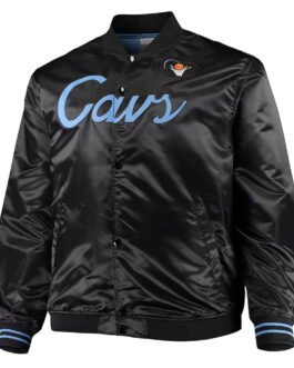 Cleveland Cavaliers Hardwood Classics Black Satin Jacket