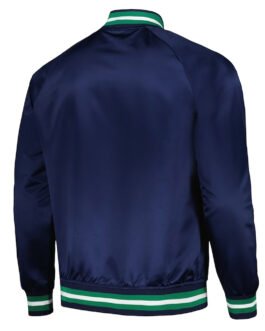 Hardwood Classics Dallas Mavericks Navy Blue Satin Jacket