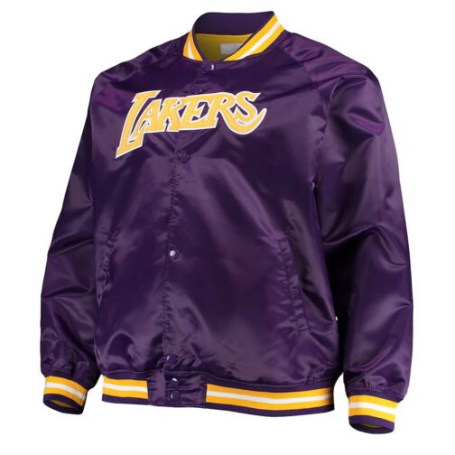 LA Lakers Hardwood Classics Purple Satin Jacket