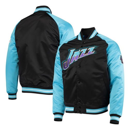 Black/Light Blue Utah Jazz Hardwood Classics Reload 3.0 Jacket - Image 3