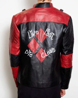 Live Fast Die Clown Halloween Leather Jacket