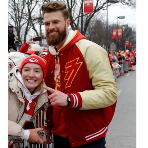 Harrison Butker Super Bowl LVII Parade Varsity Jacket - Image 5