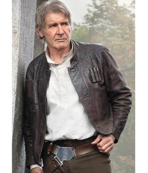 Harrison Ford Star Wars TFA Brown Leather Jacket - Image 2