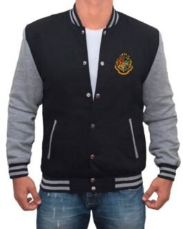 Harry Potter Hogwarts Varsity Black and Grey Jacket