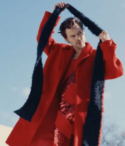 Harry Styles As It Was Red Wool Coat - Image 2