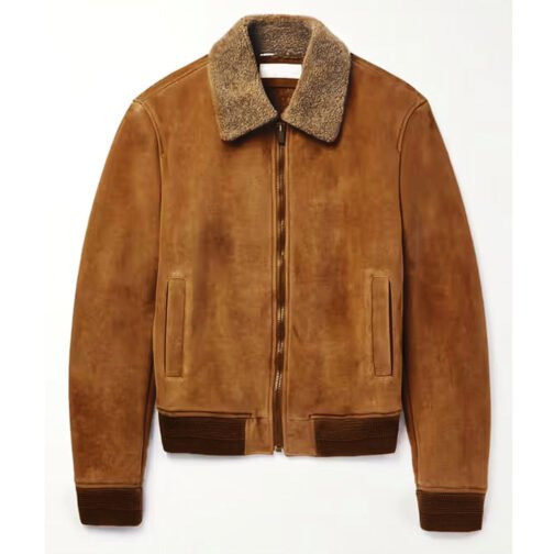 Harry Styles Brown Suede Aviator Jacket