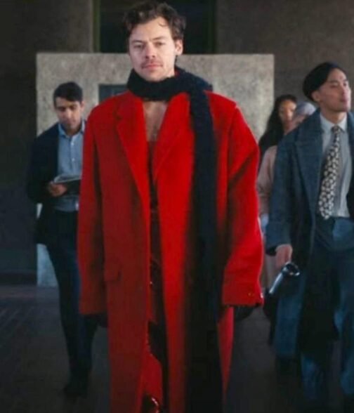 Harry Styles As It Was Red Wool Coat - Image 6
