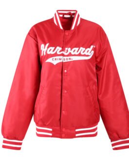 Harvard University A-Game Red Varsity Satin Jacket