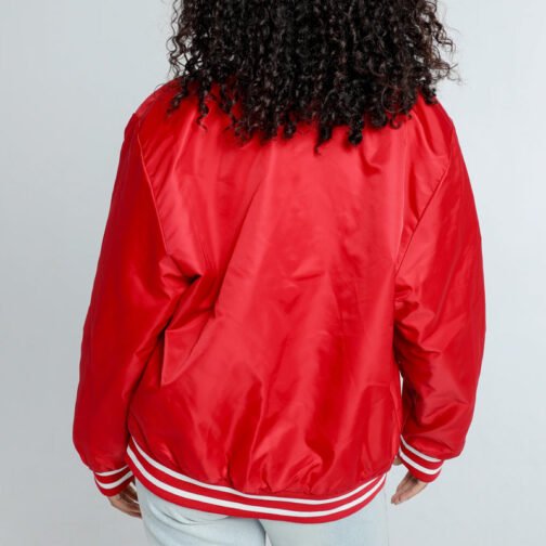 Harvard University A-Game Red Varsity Satin Jacket - Image 4