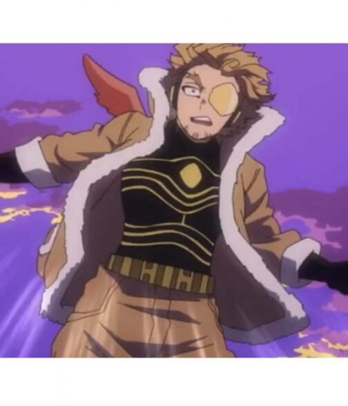 My Hero Academia Hawks Cotton Shearling Jacket - Image 9