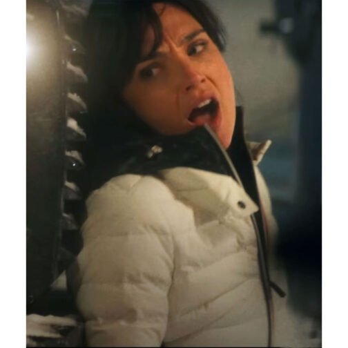 Heart of Stone Gal Gadot Puffer White Jacket - Image 11