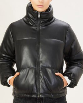 Puffer Lois Heartland Season 14 Black Leather Jacket