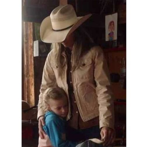 Amber Marshall Heartland Season 16 Beige Cotton Jacket - Image 2
