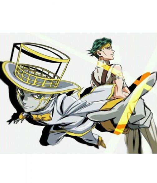 Heaven’s Door Jojo’s Bizarre Adventure Cotton White Coat - Image 3