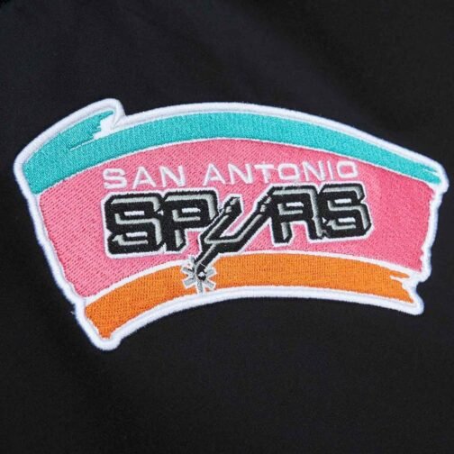 San Antonio Spurs Heavyweight Black Satin Jacket - Image 3
